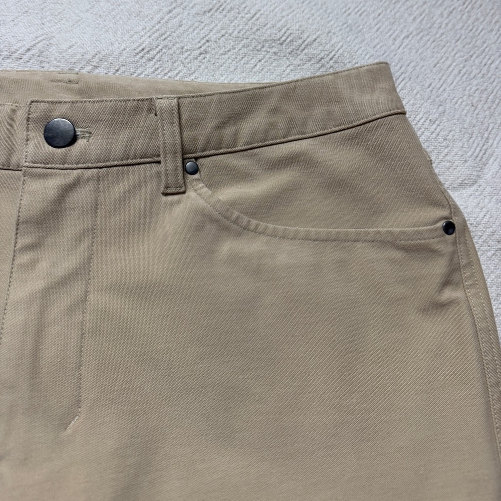 Lululemon Men’s ABC 5 Pokcet Slim Fit Khaki Pants 33 Minimalist Neutral Office - Picture 5 of 9